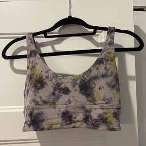 Lululemon Grey & Green Tie Dye Sports Bra